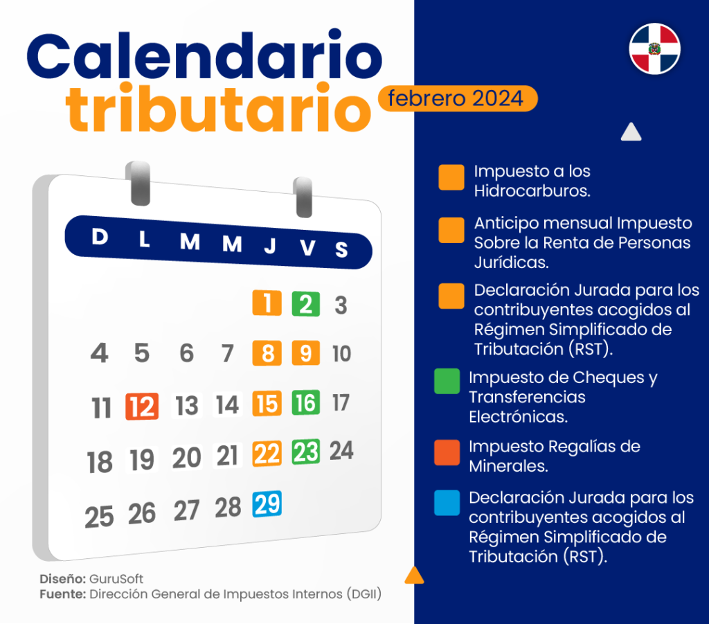 Te presentamos el calendario tributario de febrero 2024 en República